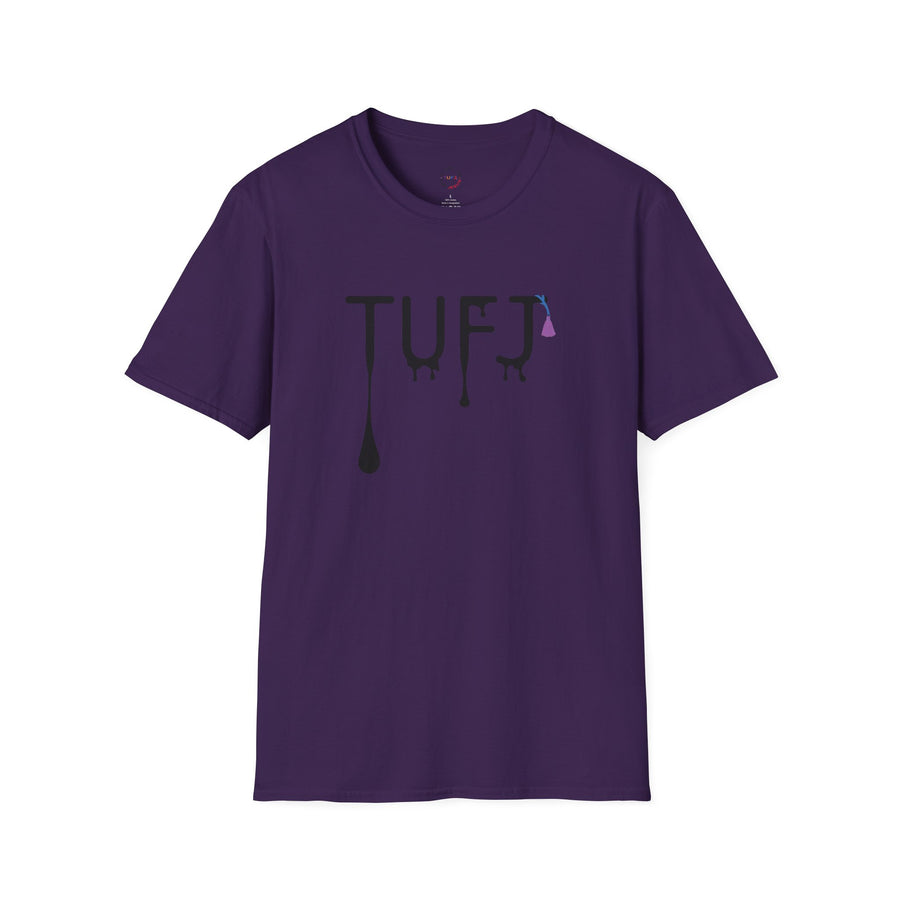 TUFJ Black Print Drip Unisex Softstyle T-Shirt