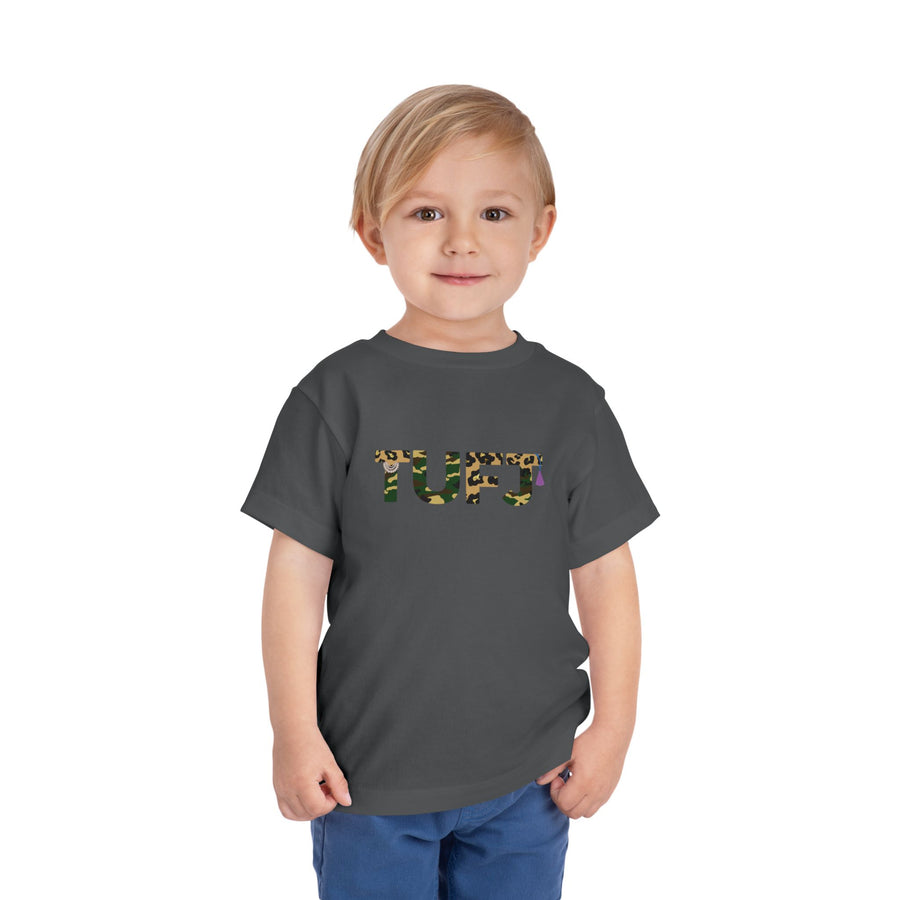 TUFJ Camo Leopard And Pearls Toddler Short Sleeve Tee