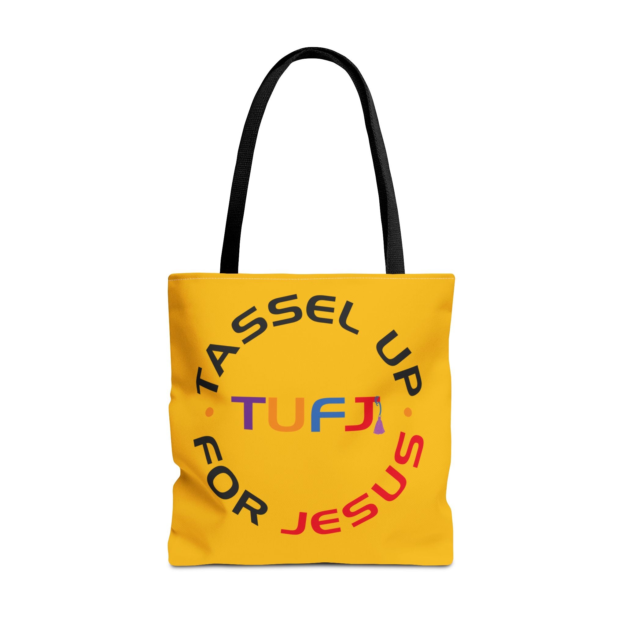 Yellow Tassel Up For Jesus Logo Tote Bag