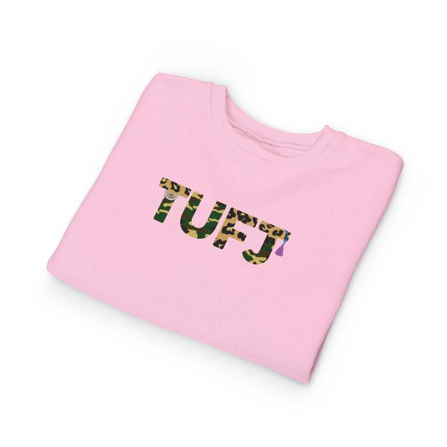 TUFJ Camo Leopard And Pearls Toddler Sweatshirt