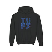 TUFJ Repeat Blue Letters Youth Heavy Blend Hoodie