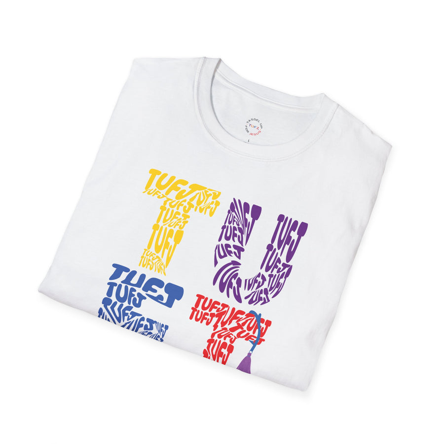 TUFJ Multi Color Repeat Unisex Softstyle T-Shirt