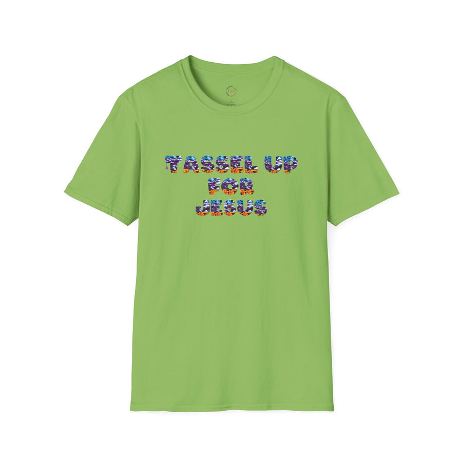Tassel Up For Jesus Camo Unisex Softstyle T-Shirt