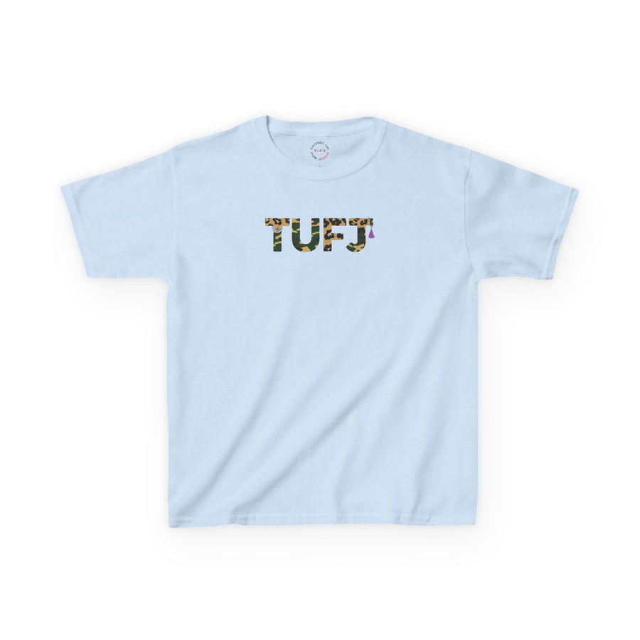 TUFJ Camo Leopard And Pearls Kids Heavy Cotton™ Tee