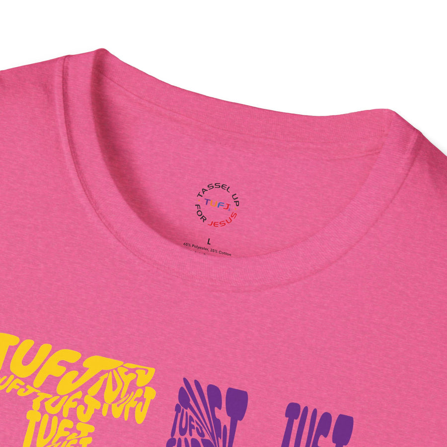 TUFJ Multi Color Repeat Unisex Softstyle T-Shirt