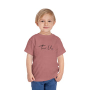 Tassel Up Cursive Toddler Short Sleeve Tee