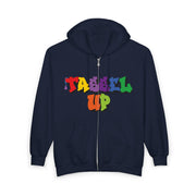 Tassel Up Graffiti Unisex Heavy Blend Full Zip Hoodie
