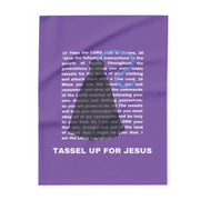 Purple Numbers 15 : 37 - 41 Bible Verse Arctic Fleece Blanket