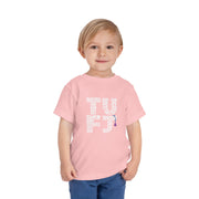TUFJ White Letter Toddler Short Sleeve Tee