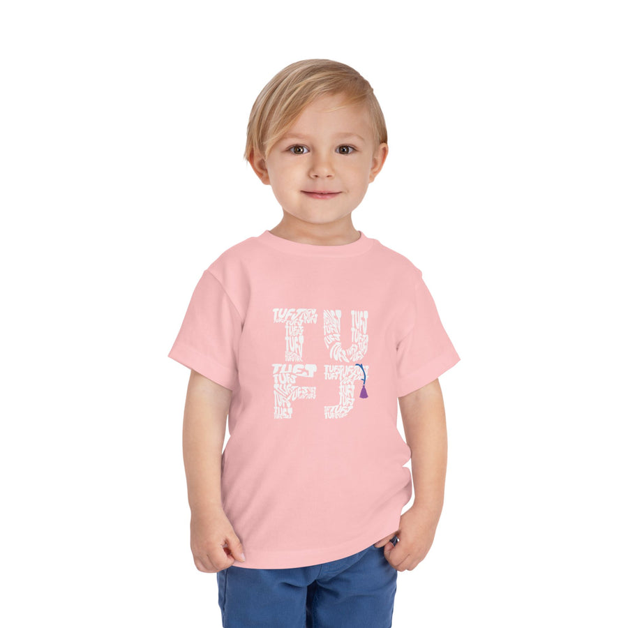 TUFJ White Letter Toddler Short Sleeve Tee
