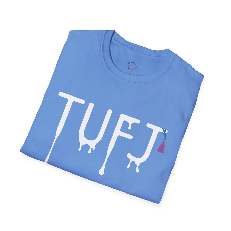 TUFJ White Print Drip Unisex Softstyle T-Shirt