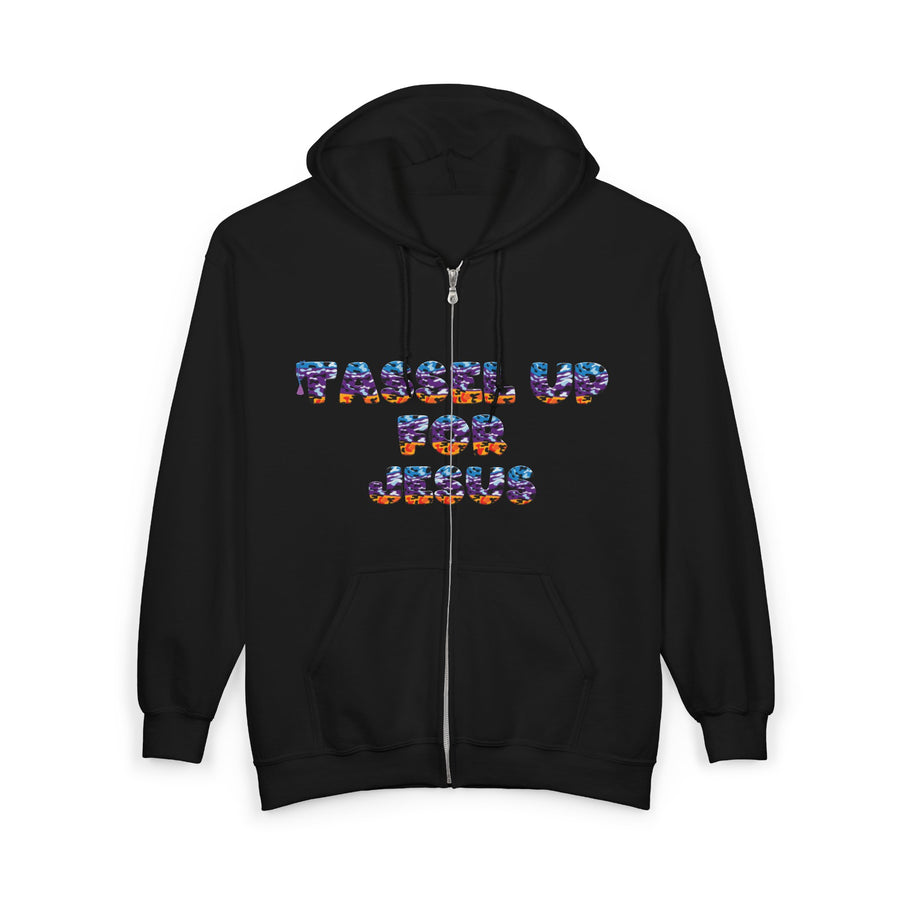 Tassel Up For Jesus Camo Unisex Heavy Blend Full Zip Hoodie