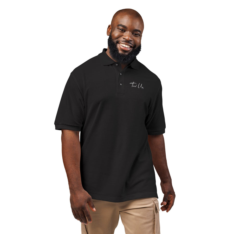 Tassel Up Cursive Unisex Polo Shirt (Embroidery)