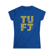 TUFJ Repeat Yellow Print Women's Cut Softstyle Tee