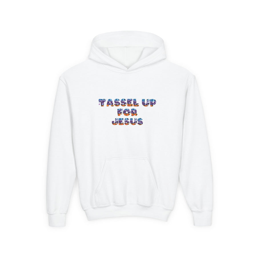 Tassel Up For Jesus Camo Youth Heavy Blend Hoodie