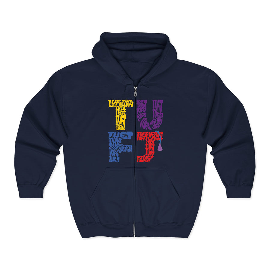 TUFJ Multicolor Repeat Unisex Heavy Blend Full Zip Hoodie