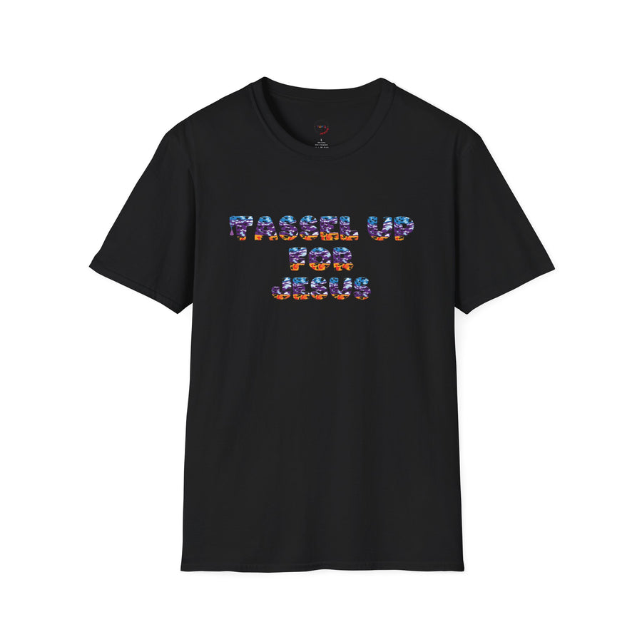 Tassel Up For Jesus Camo Unisex Softstyle T-Shirt