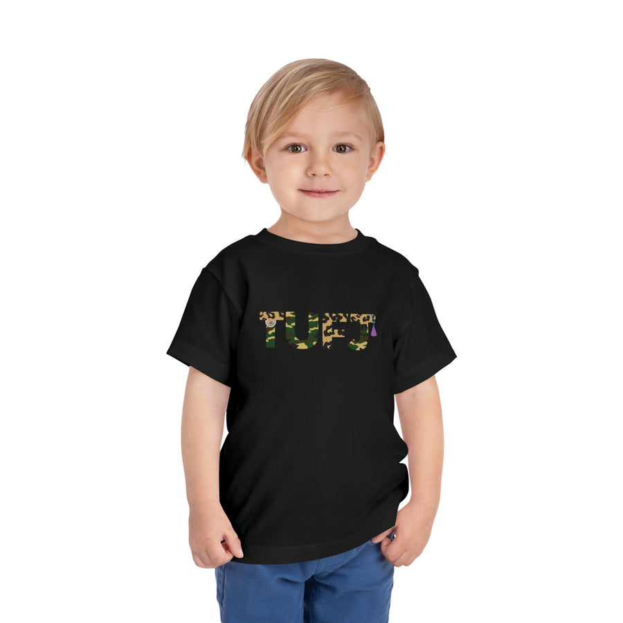 TUFJ Camo Leopard And Pearls Toddler Short Sleeve Tee