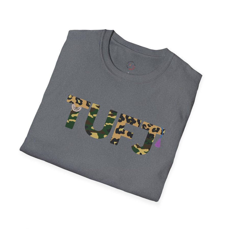 TUFJ Camo Leopard And Pearls Unisex Softstyle T-Shirt