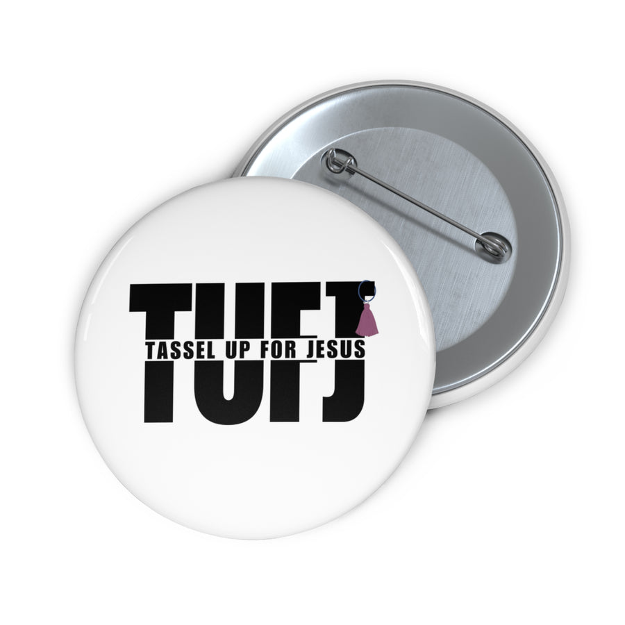 White TUFJ Pin Buttons