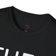 TUFJ White Print Drip Unisex Softstyle T-Shirt