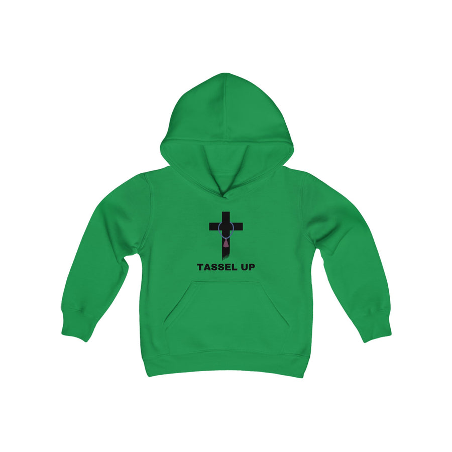 Tassel Cross Youth Heavy Blend Hooded Sweatshirt