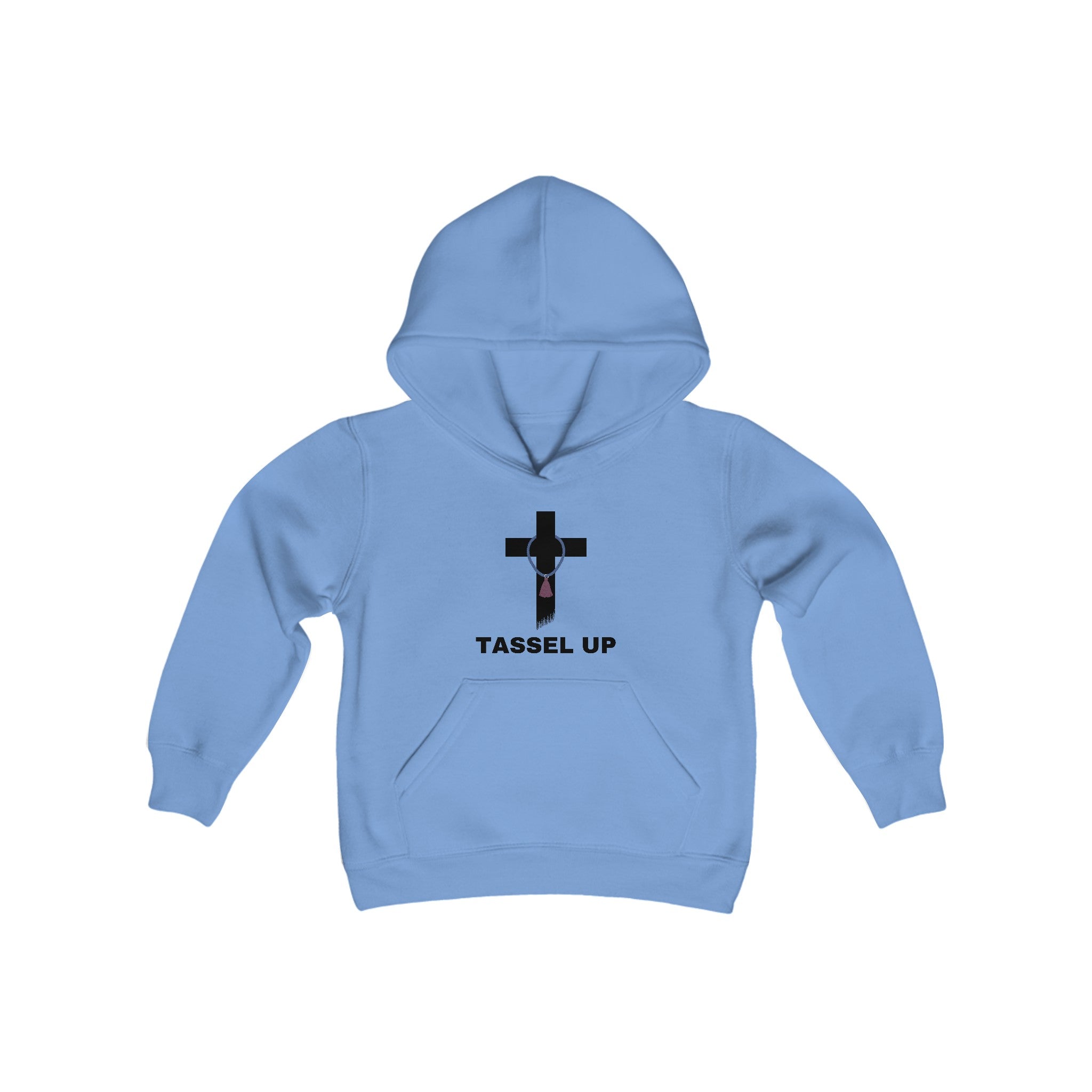 Tassel Cross Youth Heavy Blend Hooded Sweatshirt