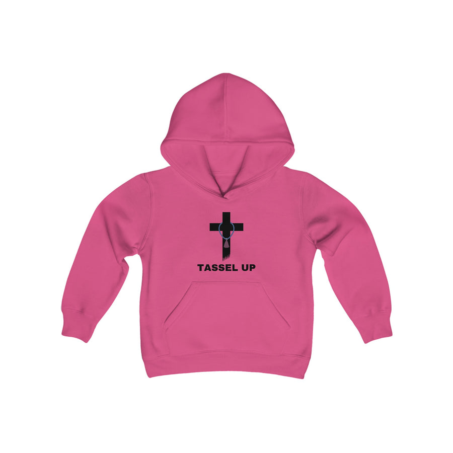 Tassel Cross Youth Heavy Blend Hooded Sweatshirt