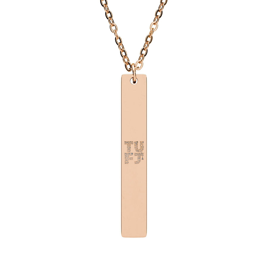 TUFJ Repeat Vertical Bar Necklace
