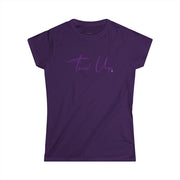 Tassel Up Purple Cursive Women's Cut Softstyle Tee