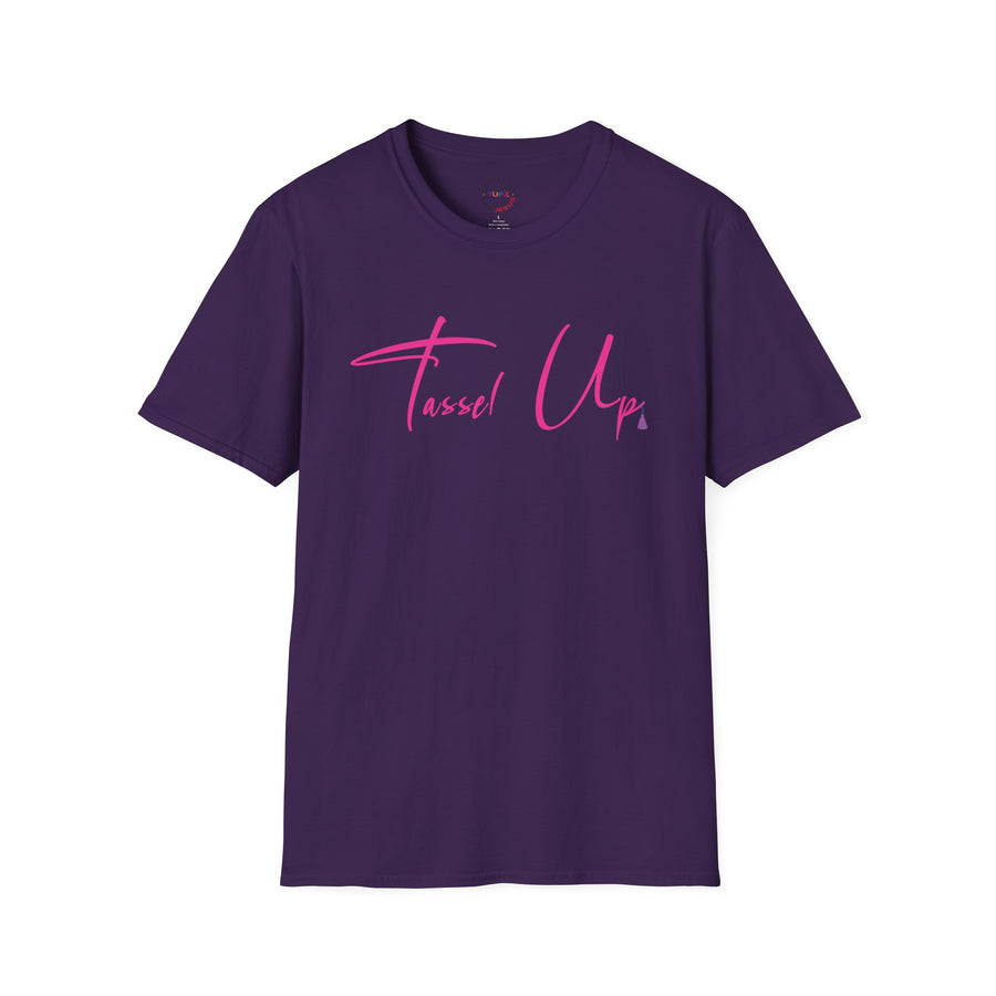 Tassel Up Pink Cursive Softstyle Unisex T-Shirt