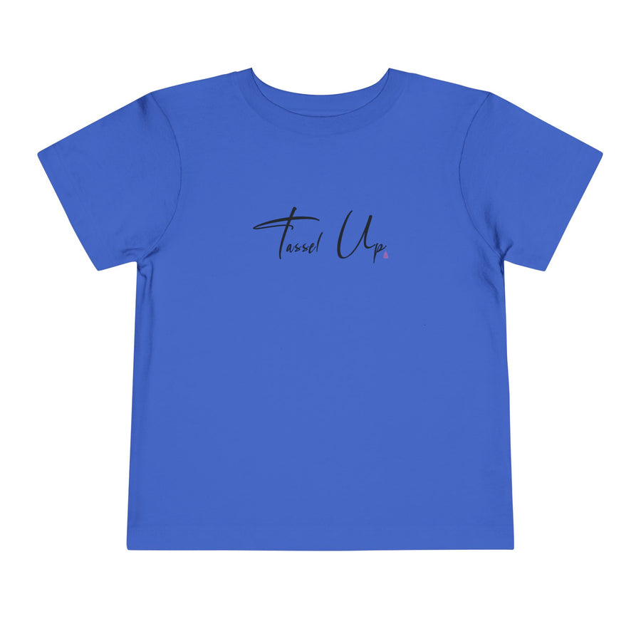 Tassel Up Cursive Toddler Short Sleeve Tee