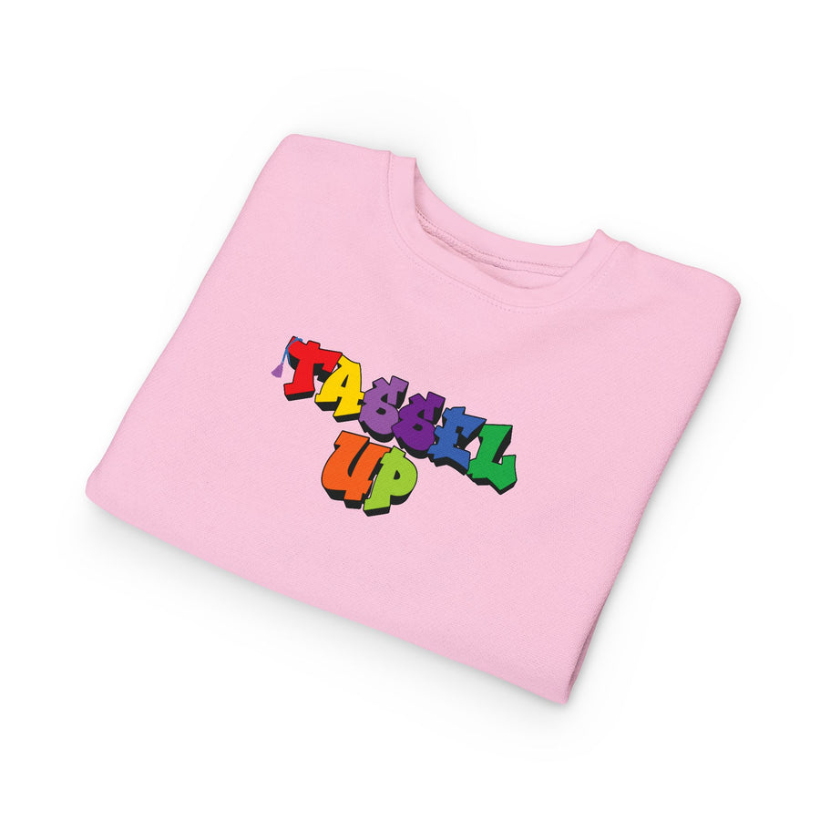 Tassel Up Graffiti Toddler Sweatshirt