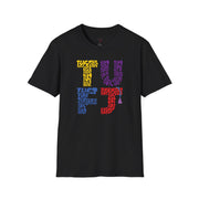 TUFJ Multi Color Repeat Unisex Softstyle T-Shirt
