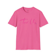Tassel Up Pink Cursive Softstyle Unisex T-Shirt