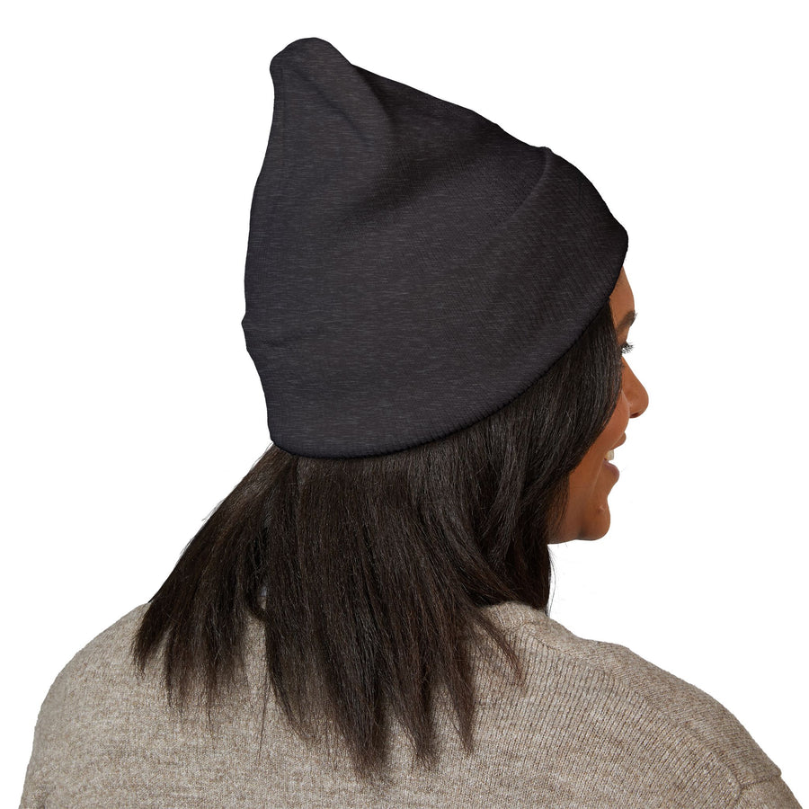 Tassel Up Cursive Cuffed Beanie