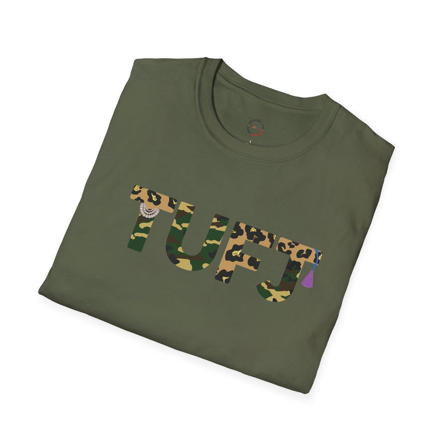 TUFJ Camo Leopard And Pearls Unisex Softstyle T-Shirt