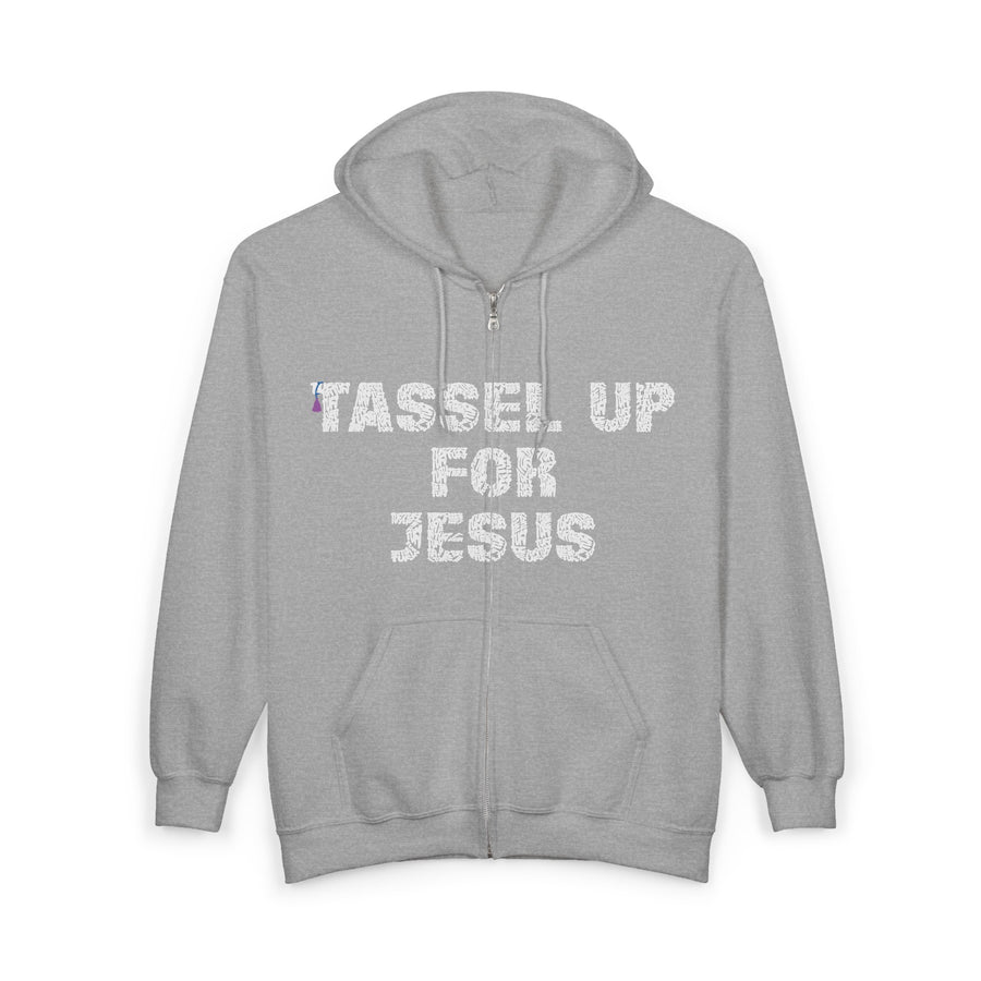 Tassel Up For Jesus Repeat Unisex Heavy Blend Full Zip Hoodie