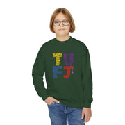 TUFJ Multicolor Repeat Youth Crewneck Sweatshirt