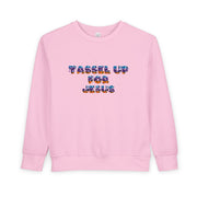 Tassel Up For Jesus Camo Toddler Sweatshirt