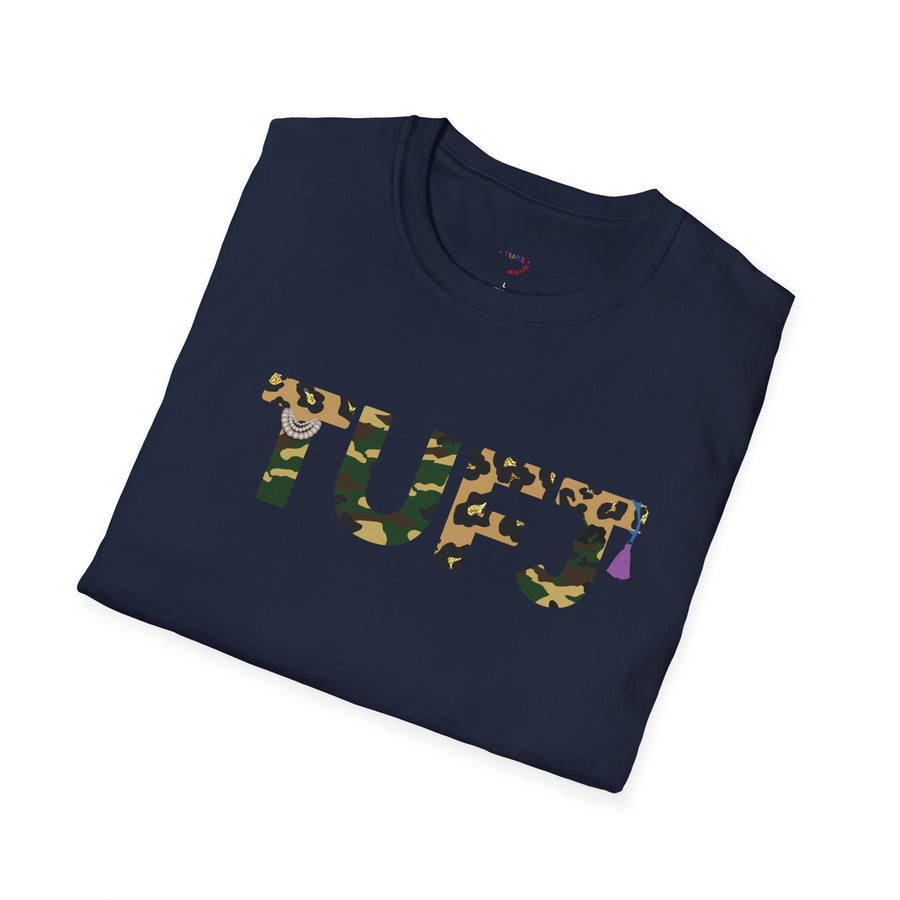 TUFJ Camo Leopard And Pearls Unisex Softstyle T-Shirt