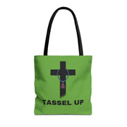 Green Tassel Cross Tote Bag