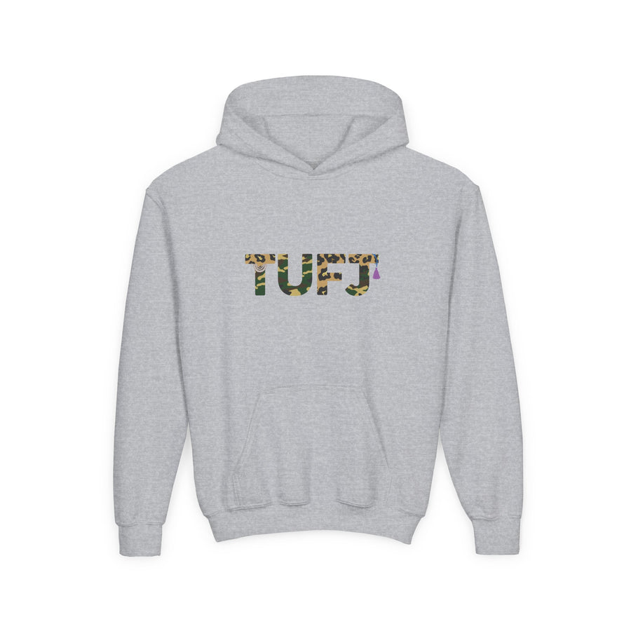 TUFJ Camo Leopard And Pearls Youth Heavy Blend Hoodie