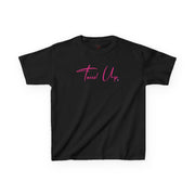 Tassel Up Pink Cursive Kids Heavy Cotton™ Tee