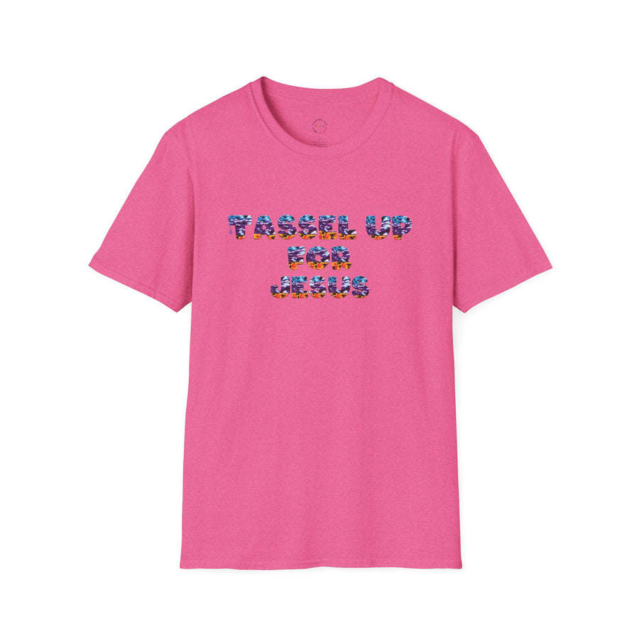 Tassel Up For Jesus Camo Unisex Softstyle T-Shirt