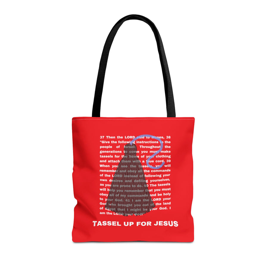 Red Numbers 15 : 37 - 41 Bible Verse Tote Bag