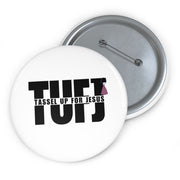 White TUFJ Pin Buttons