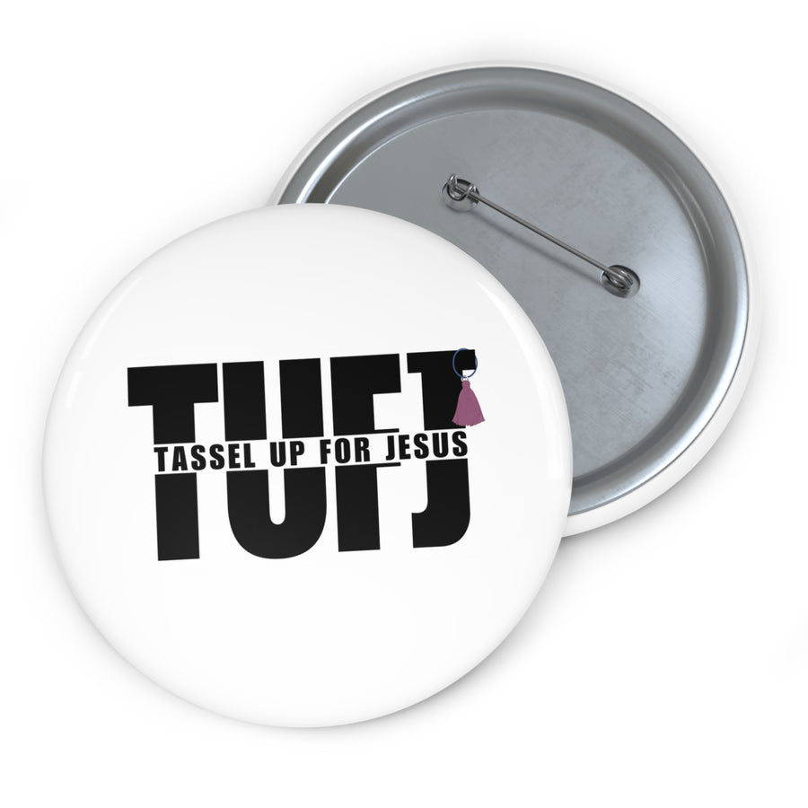 White TUFJ Pin Buttons