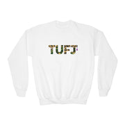 TUFJ Camo Leopard And Pearls Youth Crewneck Sweatshirt