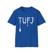 TUFJ White Print Drip Unisex Softstyle T-Shirt